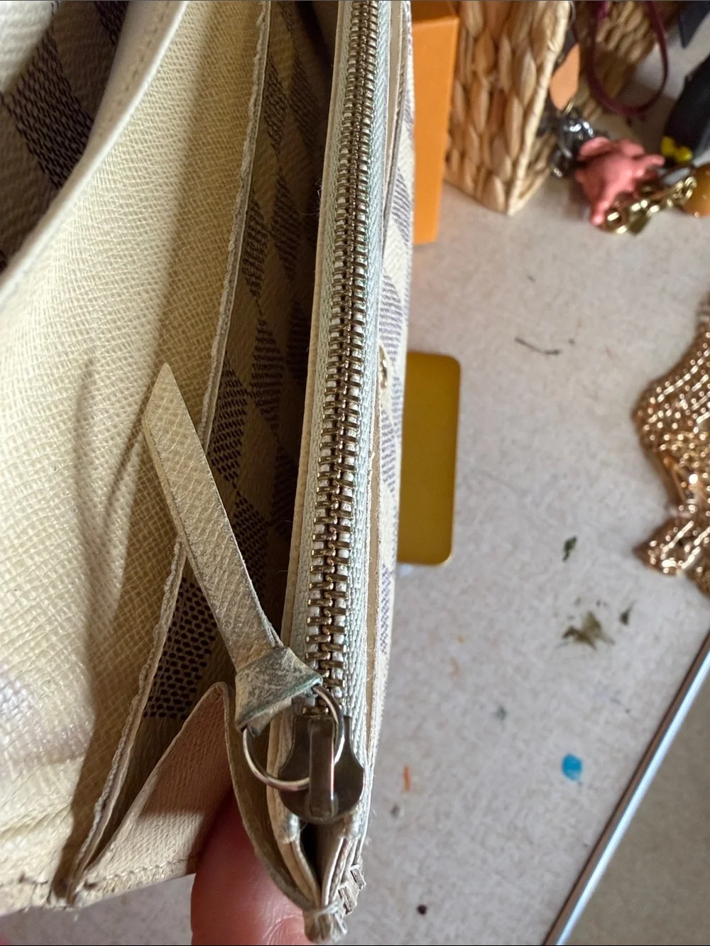 Louis Vuitton pocket organizer gray